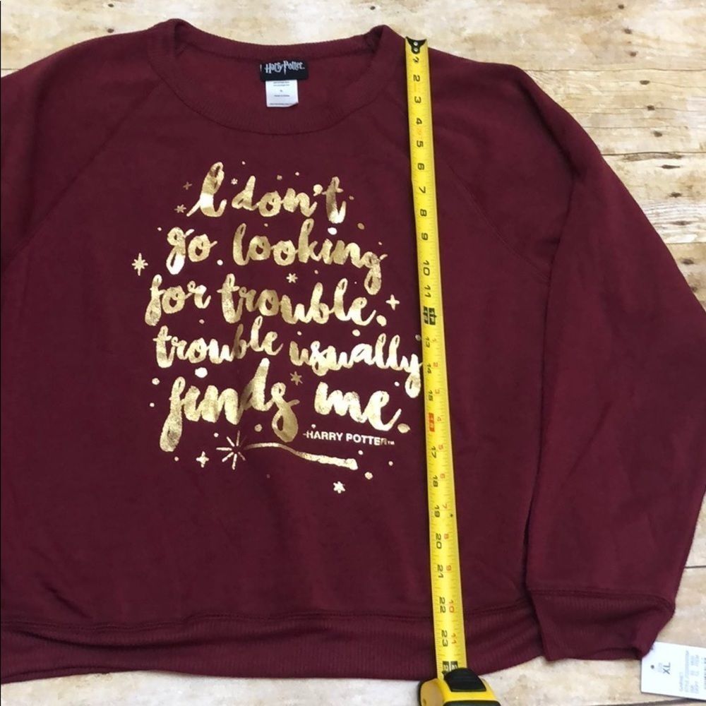 NWT Harry Potter Trouble Finds Me Sweatshirt XL - Picture 11 of 14
